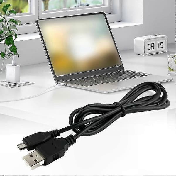 Sort USB-opladerkabel til bærbare starthjælpere og powerbanks
