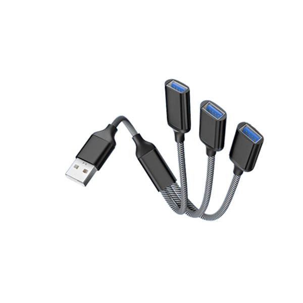USB-hub splitter - 3 porte CJY Sort