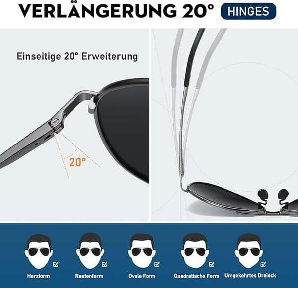 Solbriller, -menn-kvinner-pilot-polariserte pilotsolbriller Black Red Bright
