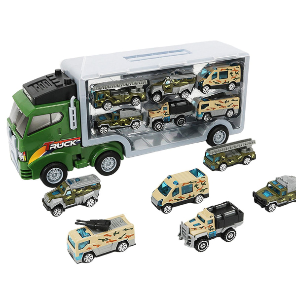 Lastbilholder legetøjssæt med 6 trykstøbte køretøjer Lastbillegetøj Biler til piger drenge småbørn