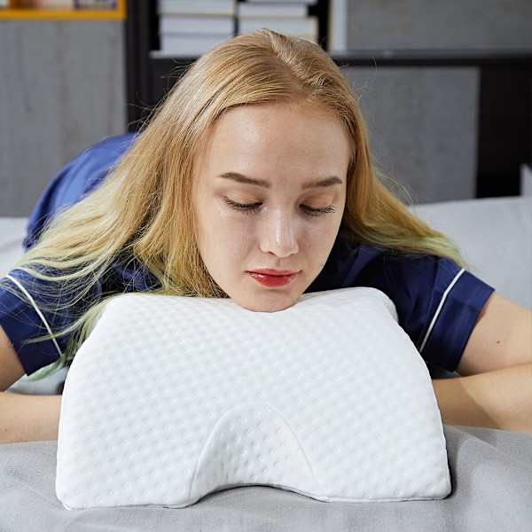 Memory Foam Kudde Tunnel Långsam Återhämtning Tryck Kudde Arm Kudde Sked Kudde Båt Hals Cervikal Kudde för Resor