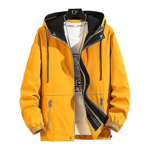 6xl 7xl 8xl Plus Size Herrjackor Vår Höst Casual Bomberjacka Herr Överrock Baseballjackor Herr Jacka Kappor COLOR Yellow 6XL