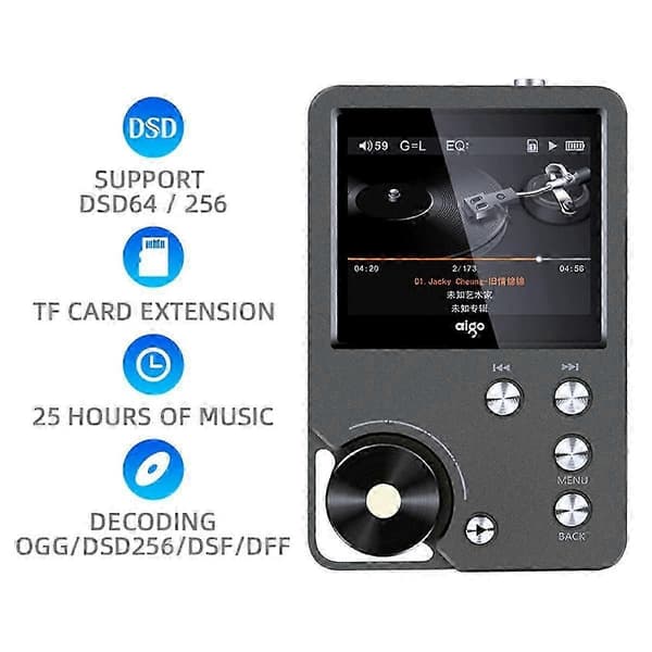 Uusi Hifi Mp3-soitin häviötön Dsd teräväpiirto digitaalinen audiosoitin urheilu laajennettavissa jopa 256