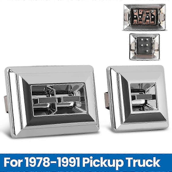 Vindueskontakter til fordør til 78-91 GM pickup, par silver