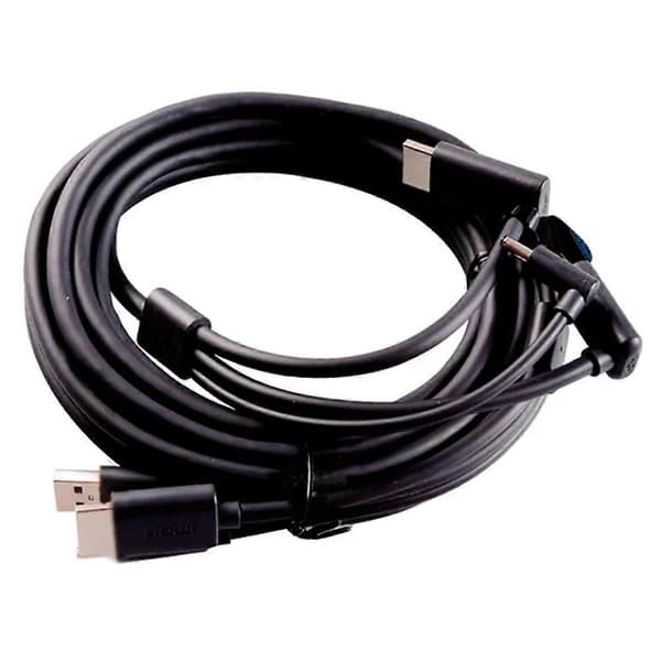 For tilbehør erstatningskabel - kompatibel 5M, USB, strøm VR-spill Black
