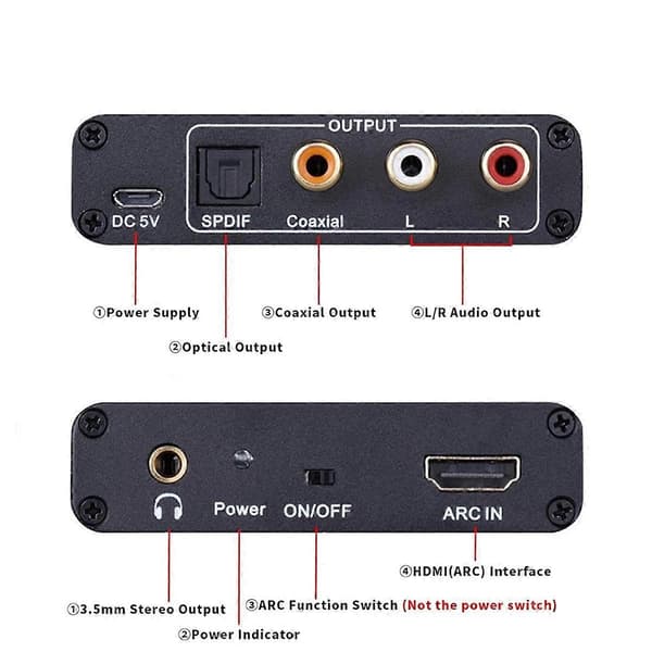 HDMI-kompatibel ARC Audio Extractor CJY