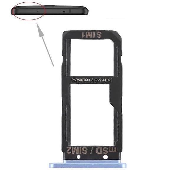 SIM-kortsfack + SIM-kortsfack / Micro SD-kortsfack för HTC U Ultra (blå) CJY Blue