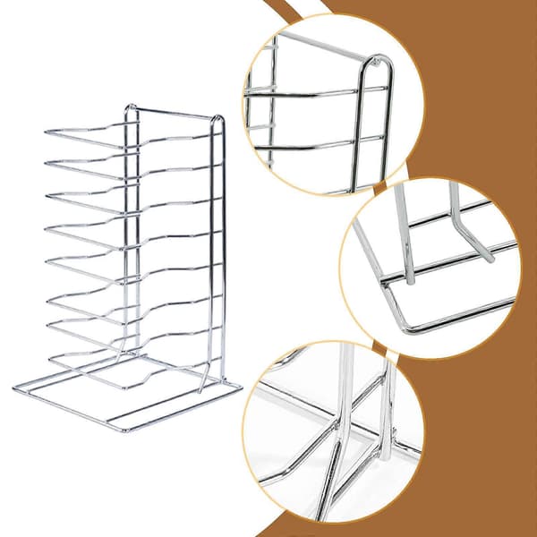 Pizza Rack Hylde Bærbar Multifunktionel Picnic Camping Opbevaring Kraftig Buffet 8 Tier