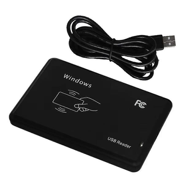USB RFID Reader 125khz EM4100 ID Contactless Sensitivity Smart Card Reader TK4100 Supports Windows System RFID ReaderCJY Black
