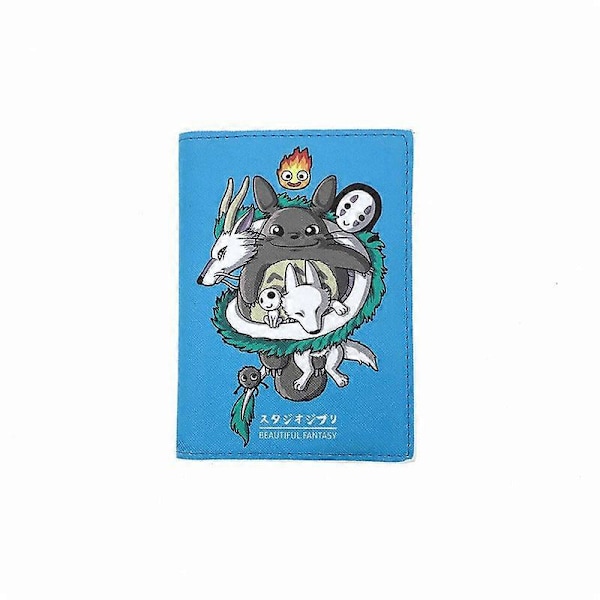 Anime Totoro Familie Reisetilbehør Passholder PU Lær Reise Pass Cover Case Cosplay Fans Anime Kjærlighetsgaver 1