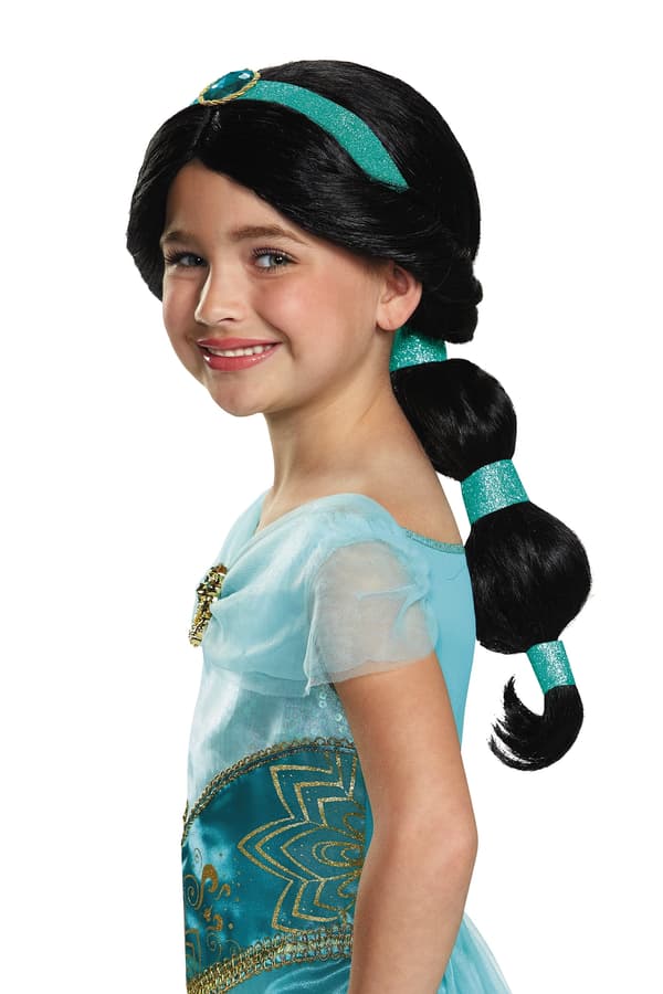 AVEKI Barn Prinsesse Jasmine Paryk, Sort-15, CJY