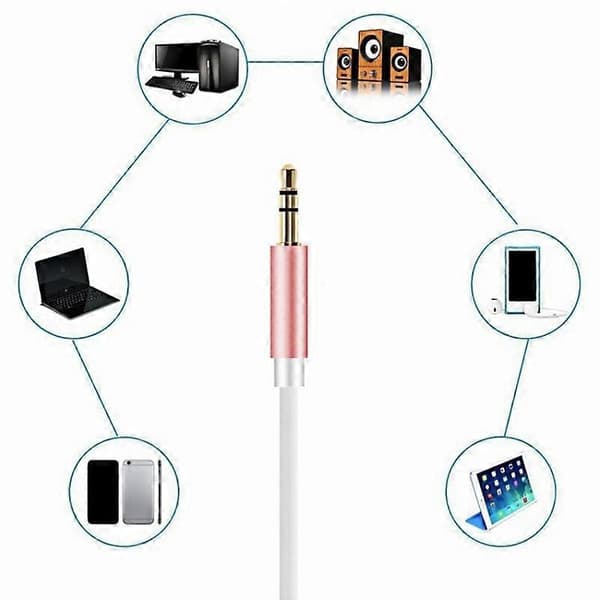 Aux-kabel til bil til 3,5 mm Aux-kabel til iPhone 5 og nyere modeller og iPad - Guld