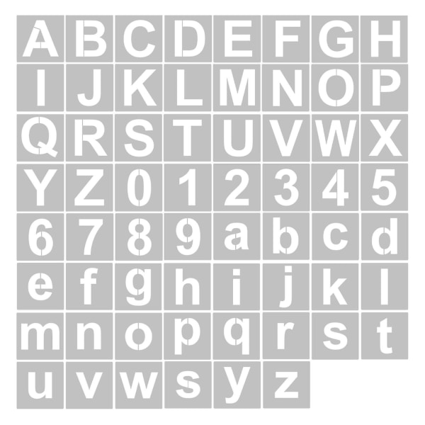 Bokstav- og tallsjablonger Gjenbrukbare Vaskbare alfabetsjablonger Miljøvennlige