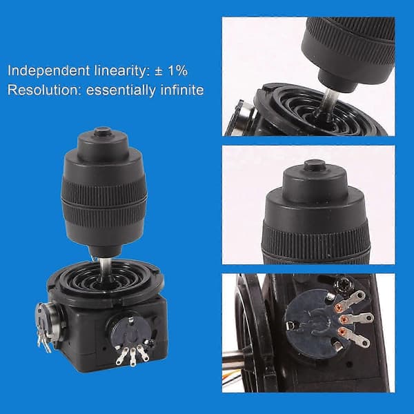 4-akset joystick-potentiometer-knapcontroller til -D400X-R4 10K 4D forseglet vippepotentiometerCJY black