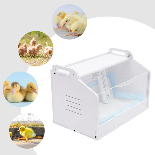 Egg Incubator, Large Capacity for 20 Chicks, Infinitely Dimmable Sun Lamp, WHITE