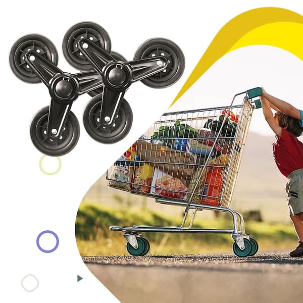 2-pack/parti Lättinstallerat trapphjul för pålitlig prestanda Trappklättrande Triangulumhjul