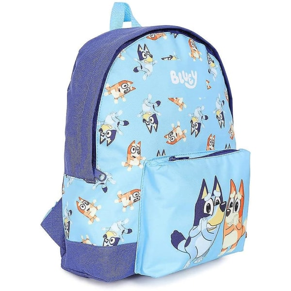 Official Bluey & Bingo Childrens Backpack, Kids Backpack, Schoolbag, Rucksack Blue