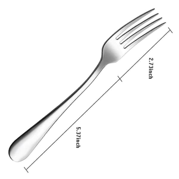 Middagsgafler, kraftigt middagsgaffelsæt i rustfrit stål med 8 stk.