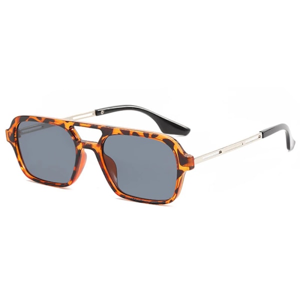 Fyrkantiga Retro Solglasögon Herr Mode Design Retro Märkes Solglasögon Herr Godisfärg Liten Ram Metall Oculos De Sol Svart Gul Black Yellow Other