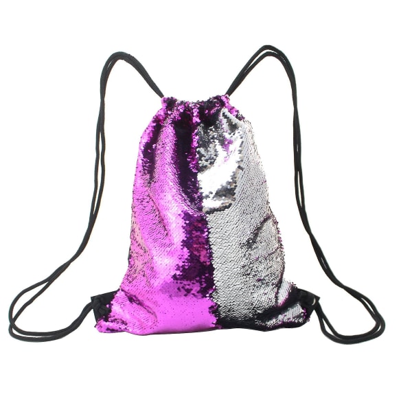 Sequin Drawstring Backpack , Magic Glittering Dance Bag