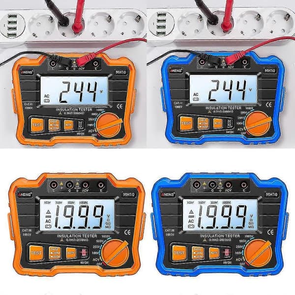 Digital isolationsmodstandstester Megger Megohm Meter 100/250/500/1000vCJY Orange