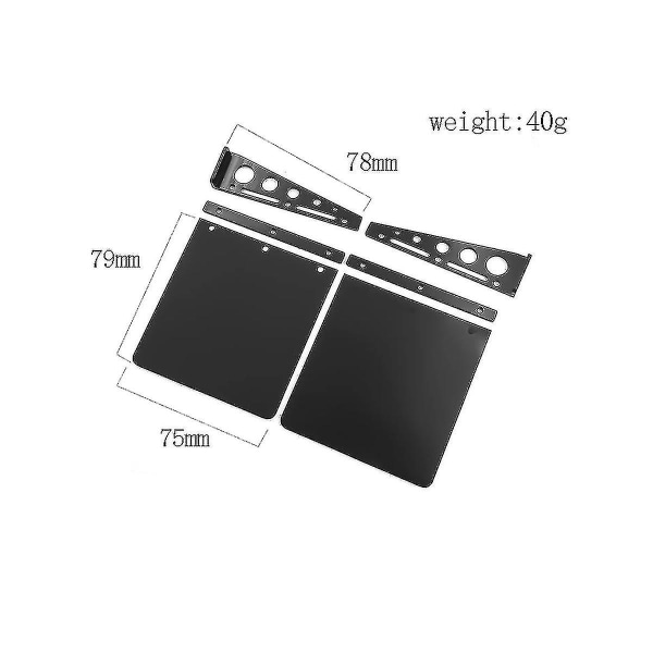 1 Par Mud Flaps Dekoration För 1/14 RC Lastbil Traktor Trailer Bil Tipp Man DIY Uppgradering Delar