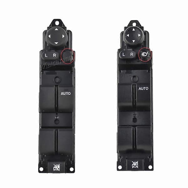 Ny front højre side hovedvinduespejlkontakt til 2008-2012 Mazda 2 Mazda 6 D652-66-350A med autofoldningsfunktion NO Folding Function