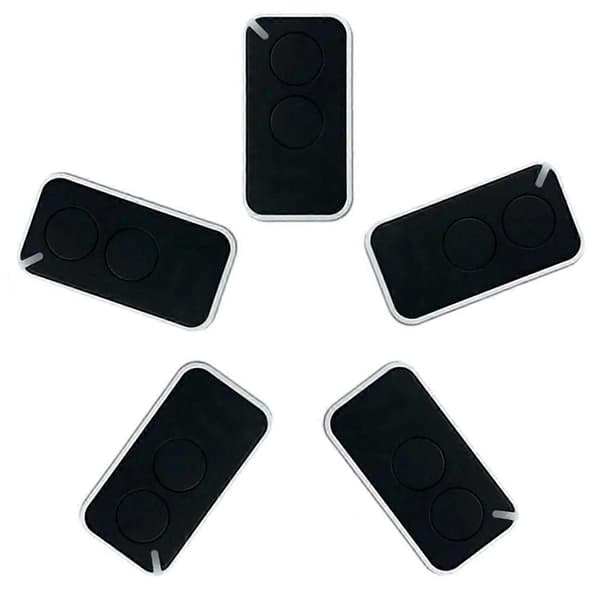 5 stk. for NICE Universal Garasjeportfjernkontroll 433,92MHz 2-kanals rullende kode Black
