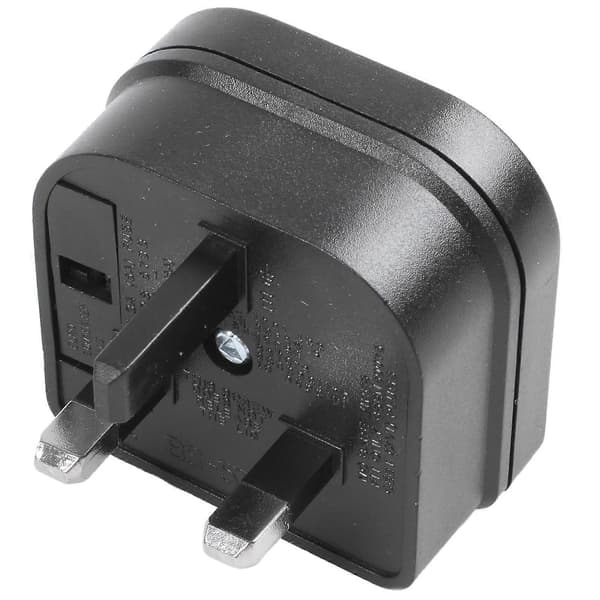 Euro 2-pin til 3-pin omformerpluggadapter CJY Black