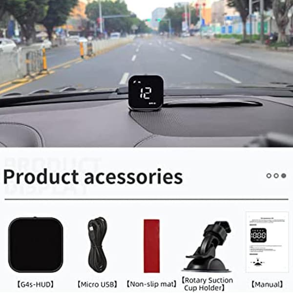 Digital GPS Speedometer, VEESA Bil Universal HUD Head Up Display, GPS Smart Gauge Speedometer