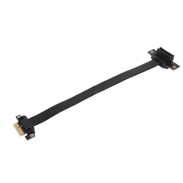 PCIE 3.0 1X Extension Cable 90 Degree Right Angle PCIE Riser Card Ribbon Extender Full Speed Extension Cable 10cm / 3.9in