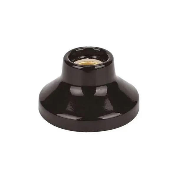 DIY keramisk lampeholder, LED-lysfesteholderbase for soverom Black