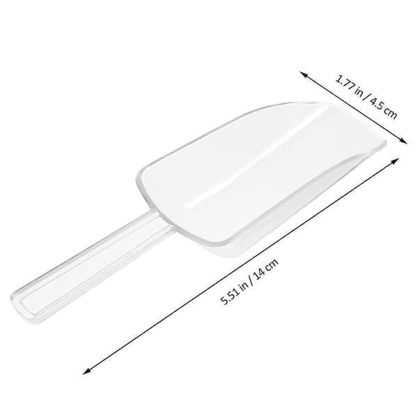 8 st plastskopa Mini Klar Mjöl Is Godis Dessert Buffé Popcornskopa Spade (Vit) White 8pcs