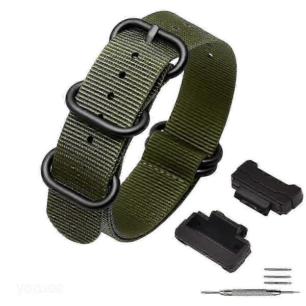 Nylon klokkerem til Casio G-SHOCK med spenne i rustfritt stål green