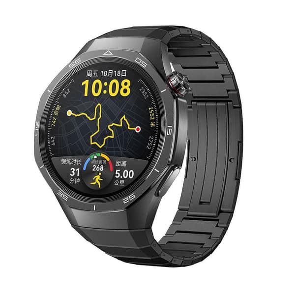 Vikbart spänne titanarmband för Huawei Watch GT 5 Pro 46mm Black