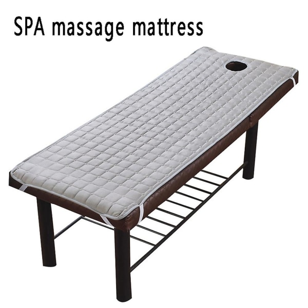 Massagebordsmadrass med hål, skönhetsdyna, halkfri kudde 185x70cm Grå