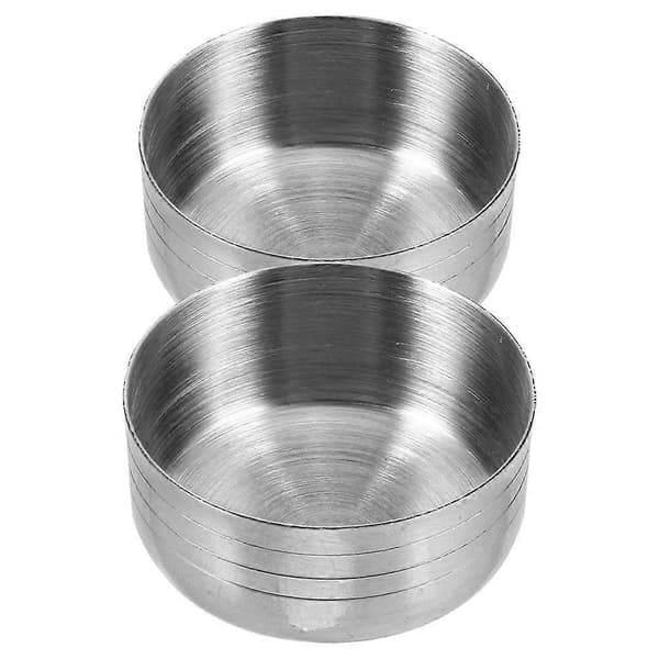 2 stk. cocktailshakerlåg i rustfrit stål, rystekoplåg, rysteglaslåg Silver