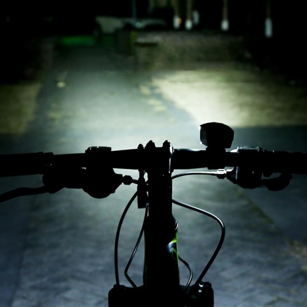 Cykelljus Med Horn USB Uppladdningsbar Cykel Led Front Light Strålkastare Lampa För Night Riding Cykling