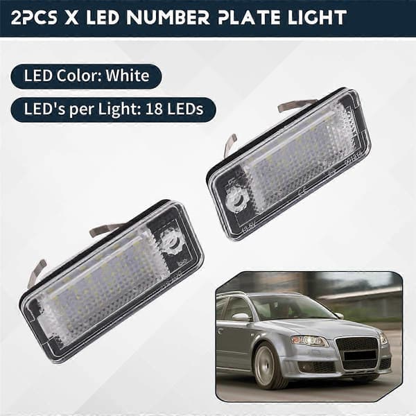 2 stk LED-skiltlys for A3 A4 S4 RS4 B6 B7 A6