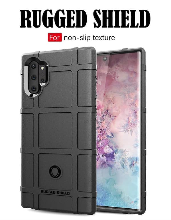 Støtsikkert beskyttelsesdeksel i silikon med full dekning for Galaxy Note 10 Pro / Note 10+ Black