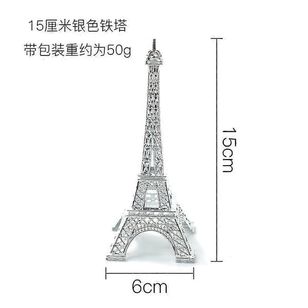 Metal Paris Eiffeltårn Model Figur Rejsesouvenir Eiffeltårn Metalstatue Eiffeltårn Figur Silver 15X6X6CM