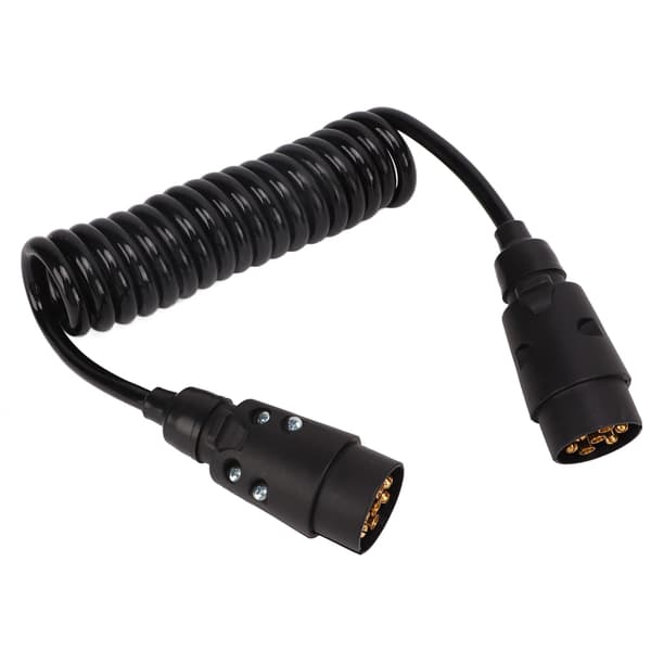 2m Trailer Light Board Extension Cable 7 Pin Plug Socket Adapter for Vehicles Caravans Motorhomes