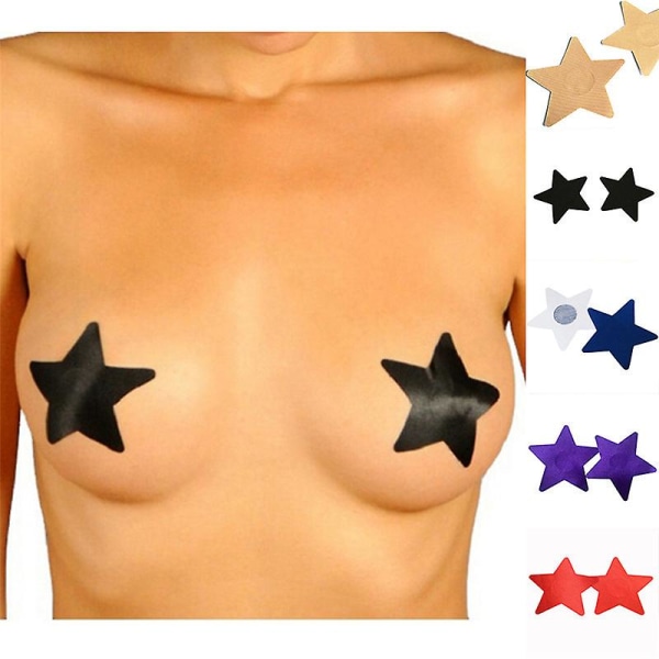 1 par varmt sælgende engangs sexet brystvortebetræk Stjerneform Kvinder brystvorte klistermærke