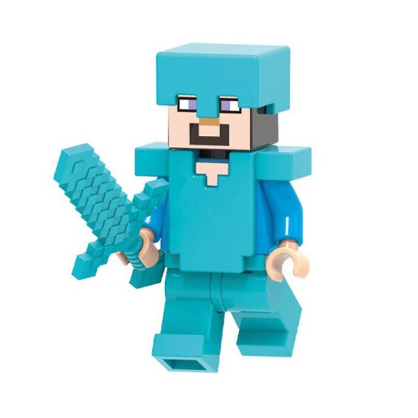 8 stk/sæt Minecraft Samlede Mini Byggeklods Figurer Legetøj Børnegaver