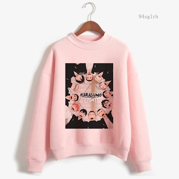 Anime Haikyuu Hoodie Toppar Herr Harajuku Mode Streetwear Kawaii Oya Grafisk Crewneck Pullovers Unisex Sweatshirt Man 11322 11322 XXL