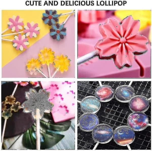 Silikone kagepop bageforme, 2 pak slikkepindforme til cupcake pops
