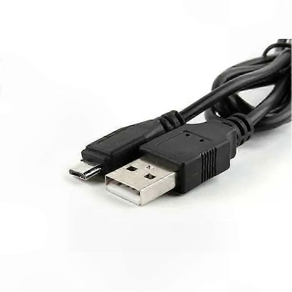 Svart USB-ladekabel for bærbare starthjelpere og strømbanker