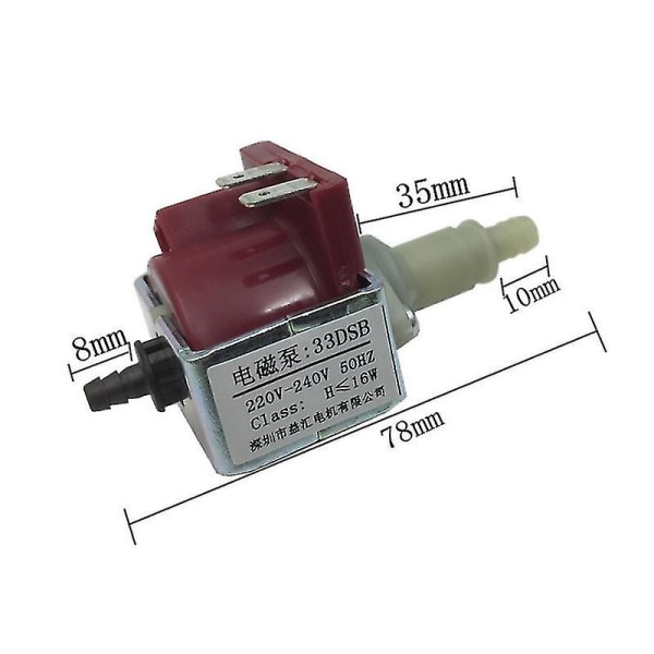 Elektromagnetisk pumpe for dampstrykejern