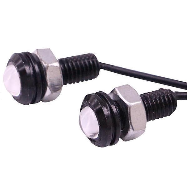 2 stk. 2x 2W vandtæt Eagle Eye-lys hvidt LED-lys til køretøjer, kabellængde: 60 cm Black