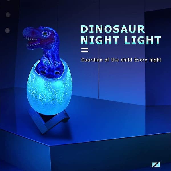 Dinosaur nattlys, 3D dinosaurlys fargeskiftende lys